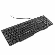 Клавиатура проводная LOGITECH K100 Classic, PS/2, 104 клавиши, черная, 920-003200